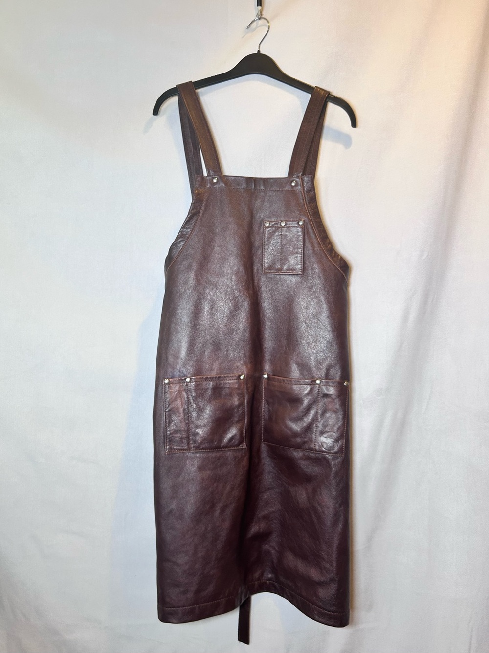 Genuine Leather Chef Apron Kitchen Grilling Utility Woodworking Welding Apron